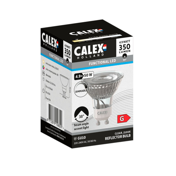 GU10 Extra Warm White Dimmable LED 4.9W 2100K 345lm