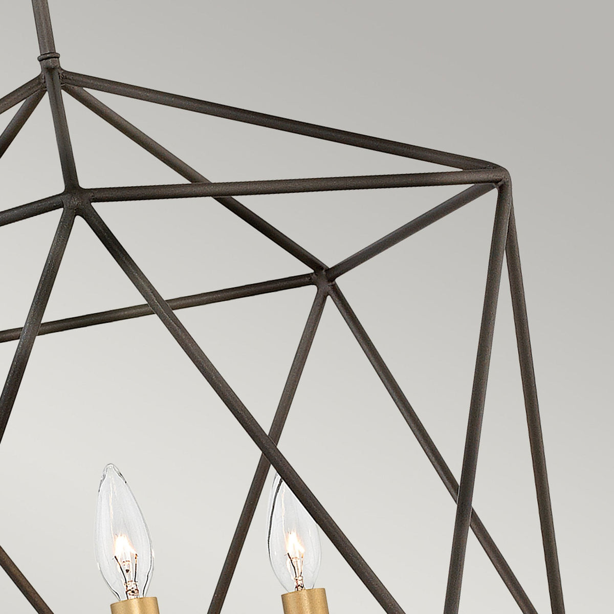 Astrid Three Light Pendant in Matt Bronze and Deluxe Gold