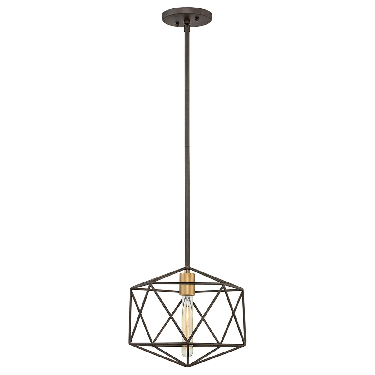 Astrid Single Pendant in Matt Bronze and Deluxe Gold