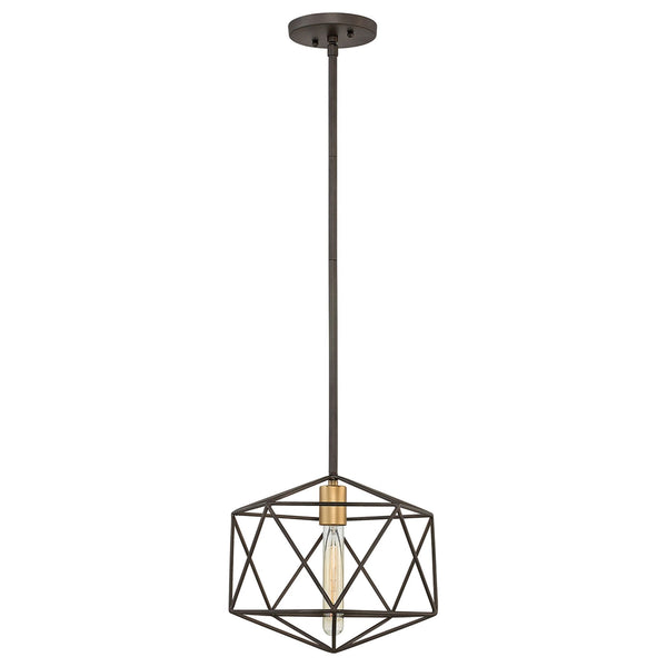 Astrid Single Pendant in Matt Bronze and Deluxe Gold