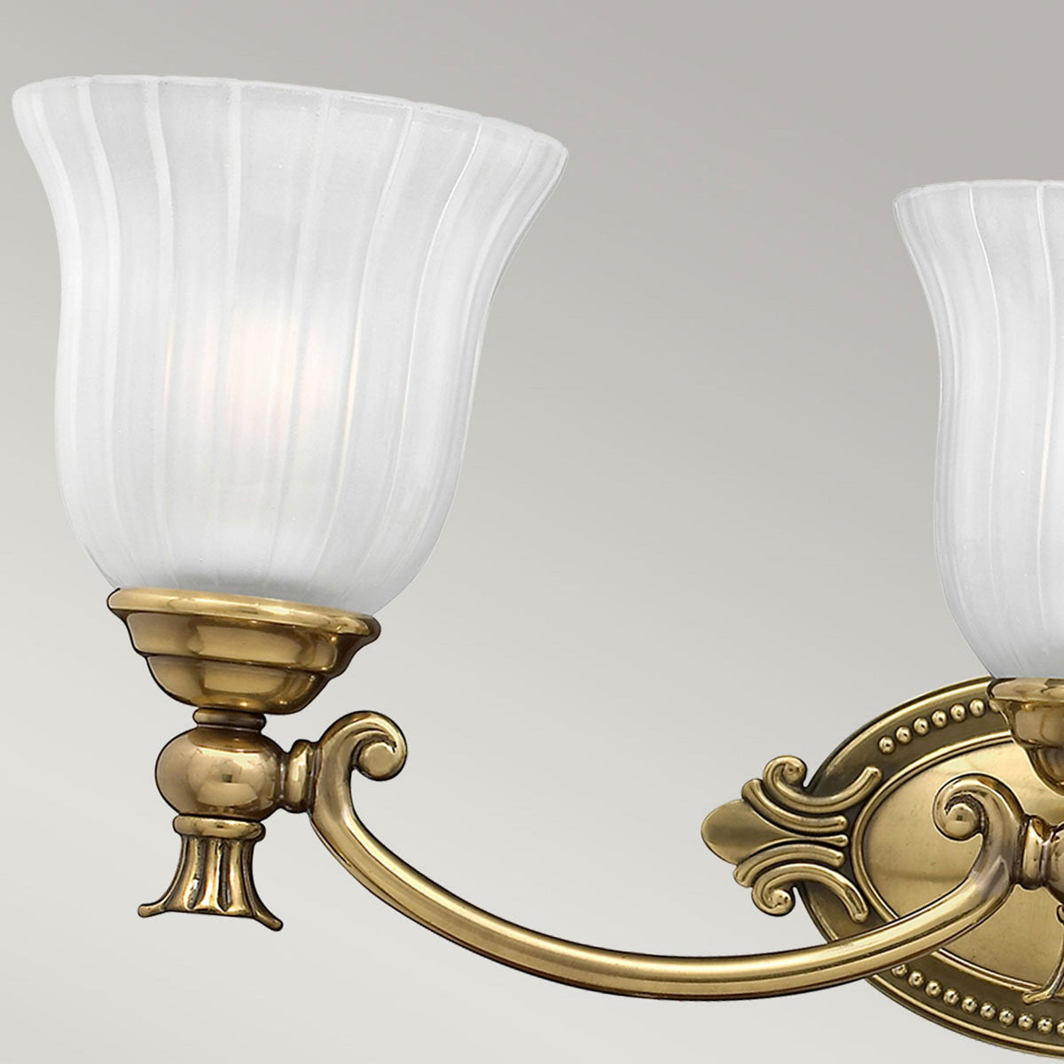 Francoise IP44 Solid Brass Triple Wall Light in Burnished Brass