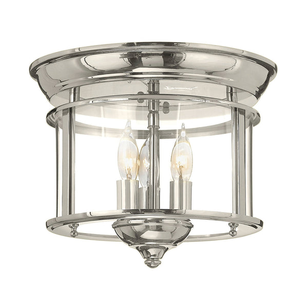 Gentry Flush Mount Light in Polished Nickel