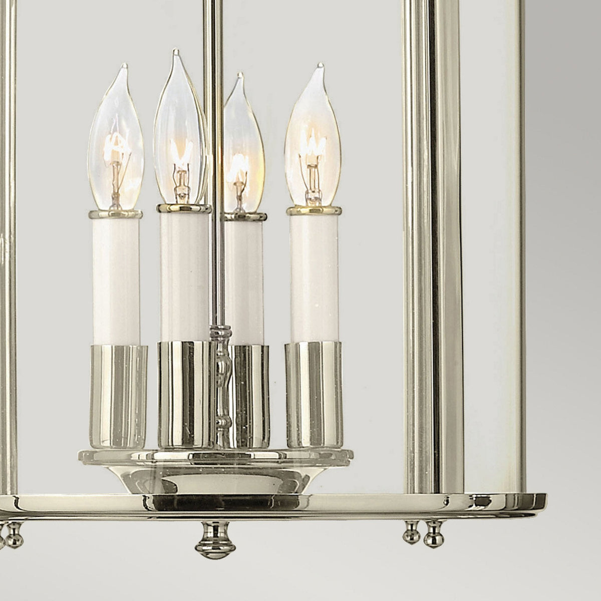 Gentry Four Light Medium Pendant in Polished Nickel