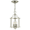 Gentry Three Light Small Pendant in Polished Nickel