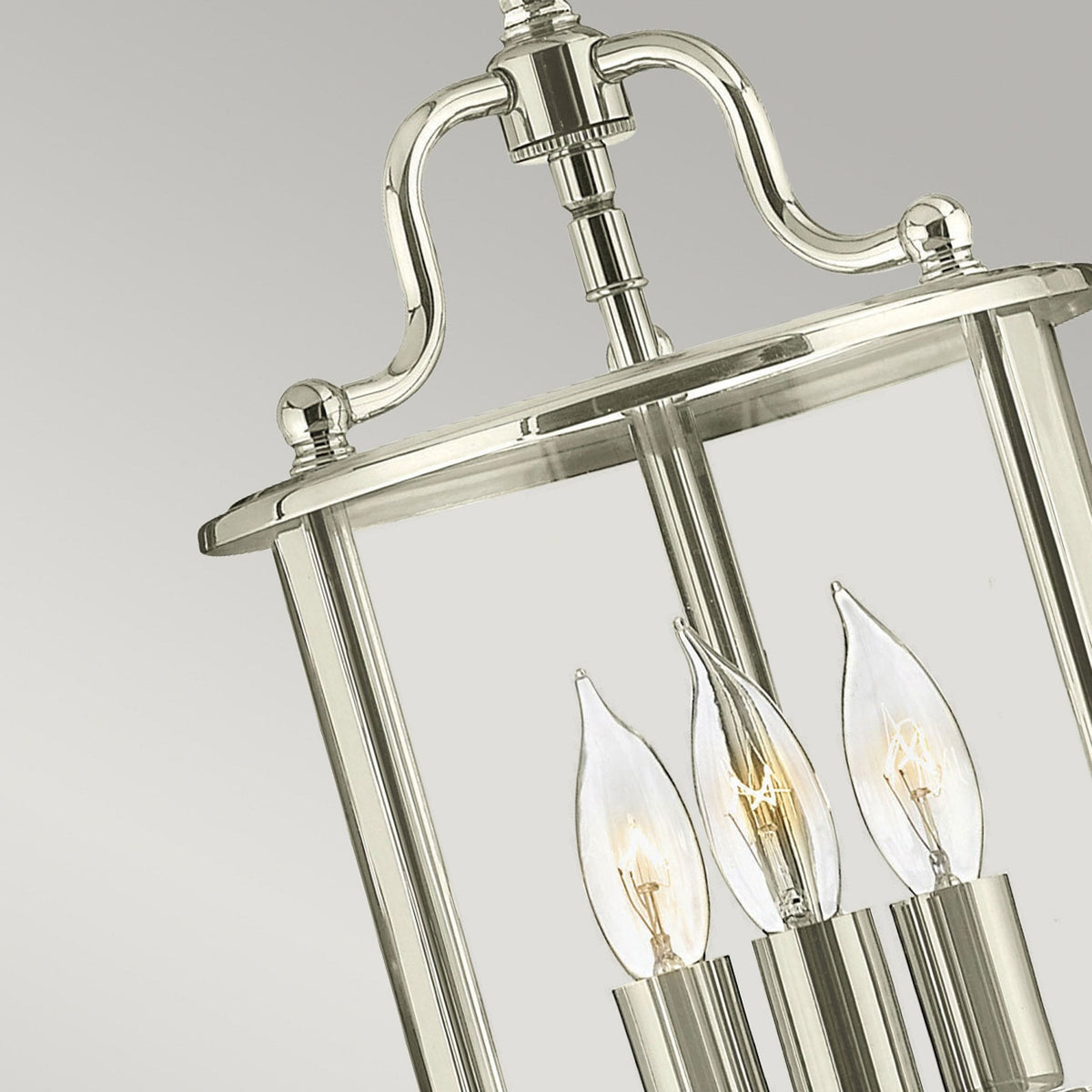 Gentry Three Light Small Pendant in Polished Nickel