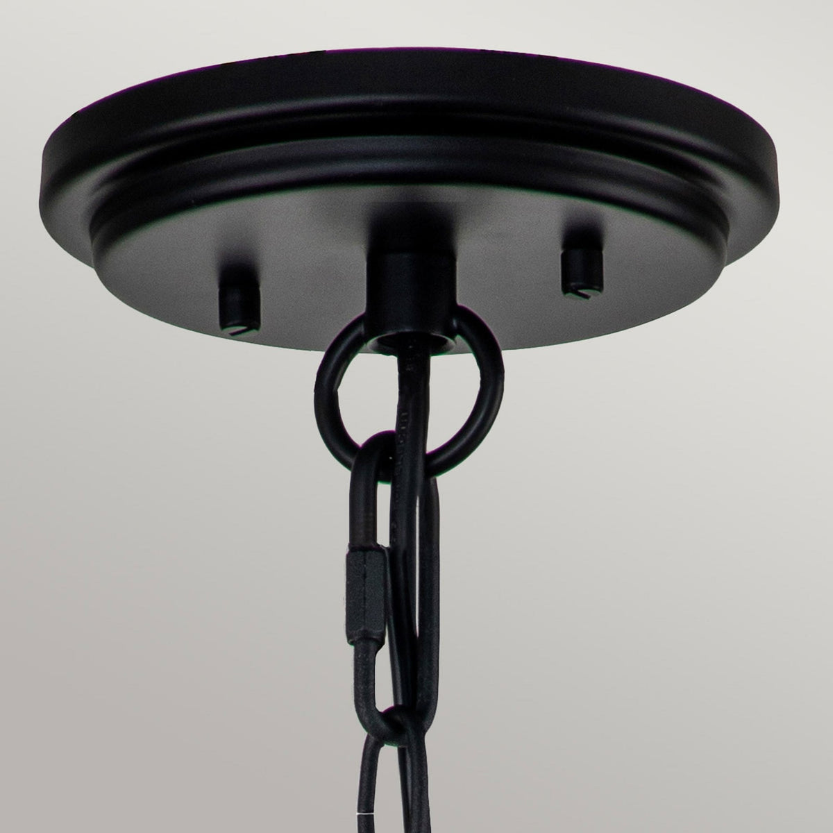 Huntersfield IP44 Exterior Large Pendant Lantern in Black with Clear Seeded Class