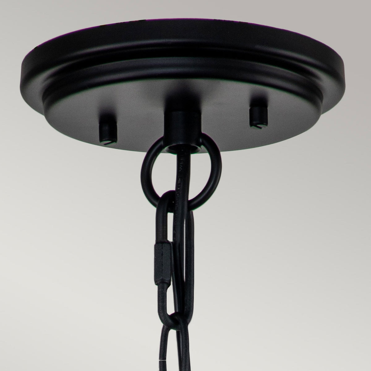 Huntersfield IP44 Exterior Small Pendant Lantern in Black with Clear Seeded Class
