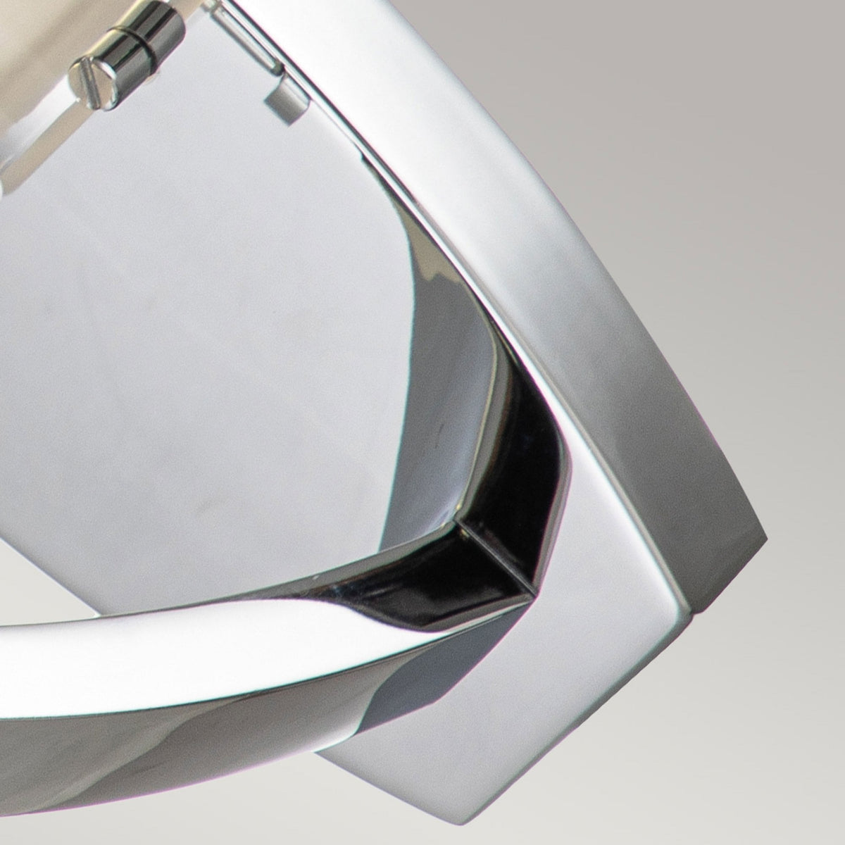 Meridian IP44 Bathroom Wall Light in Polished Chrome with Opal Glass