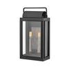 Sag Harbor IP44 Exterior Medium Wall Light in Black with Clear Class