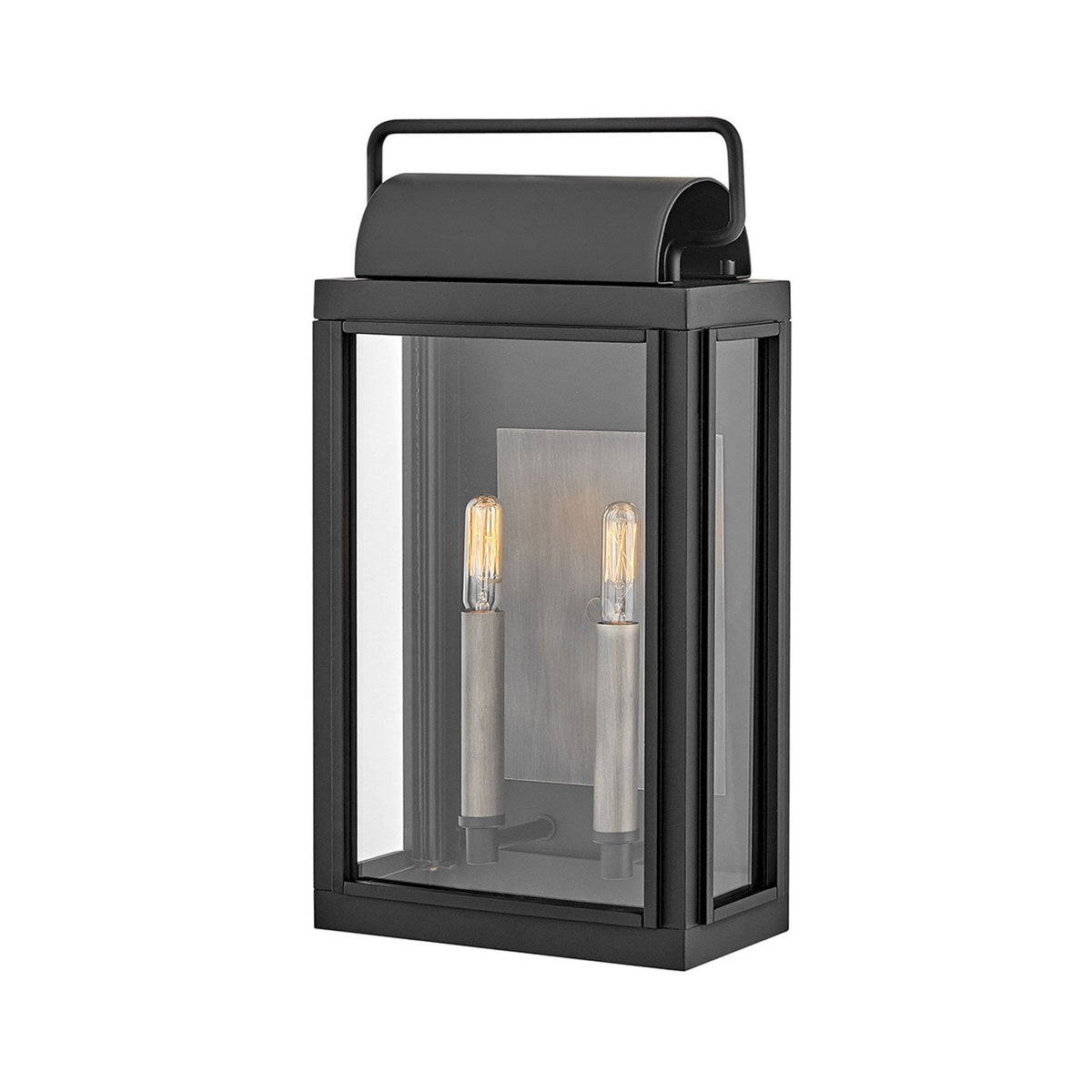 Sag Harbor IP44 Exterior Medium Wall Light in Black with Clear Class