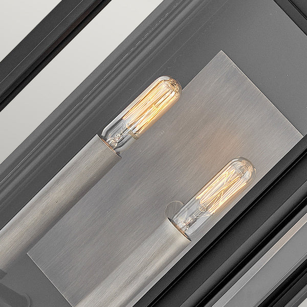 Sag Harbor IP44 Exterior Medium Wall Light in Black with Clear Class