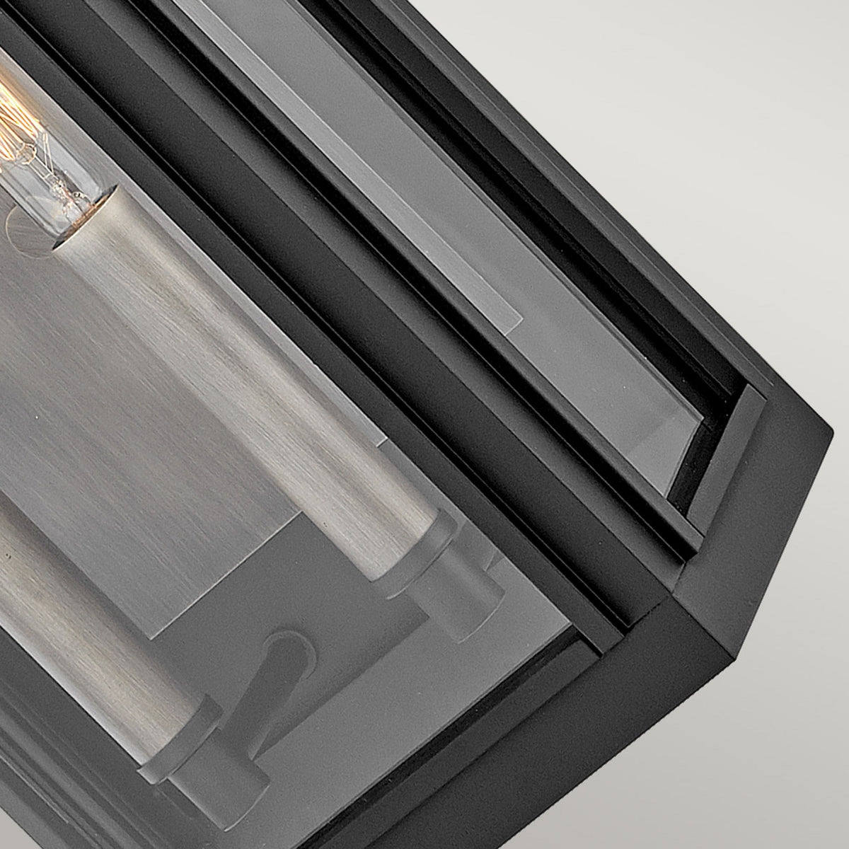 Sag Harbor IP44 Exterior Medium Wall Light in Black with Clear Class