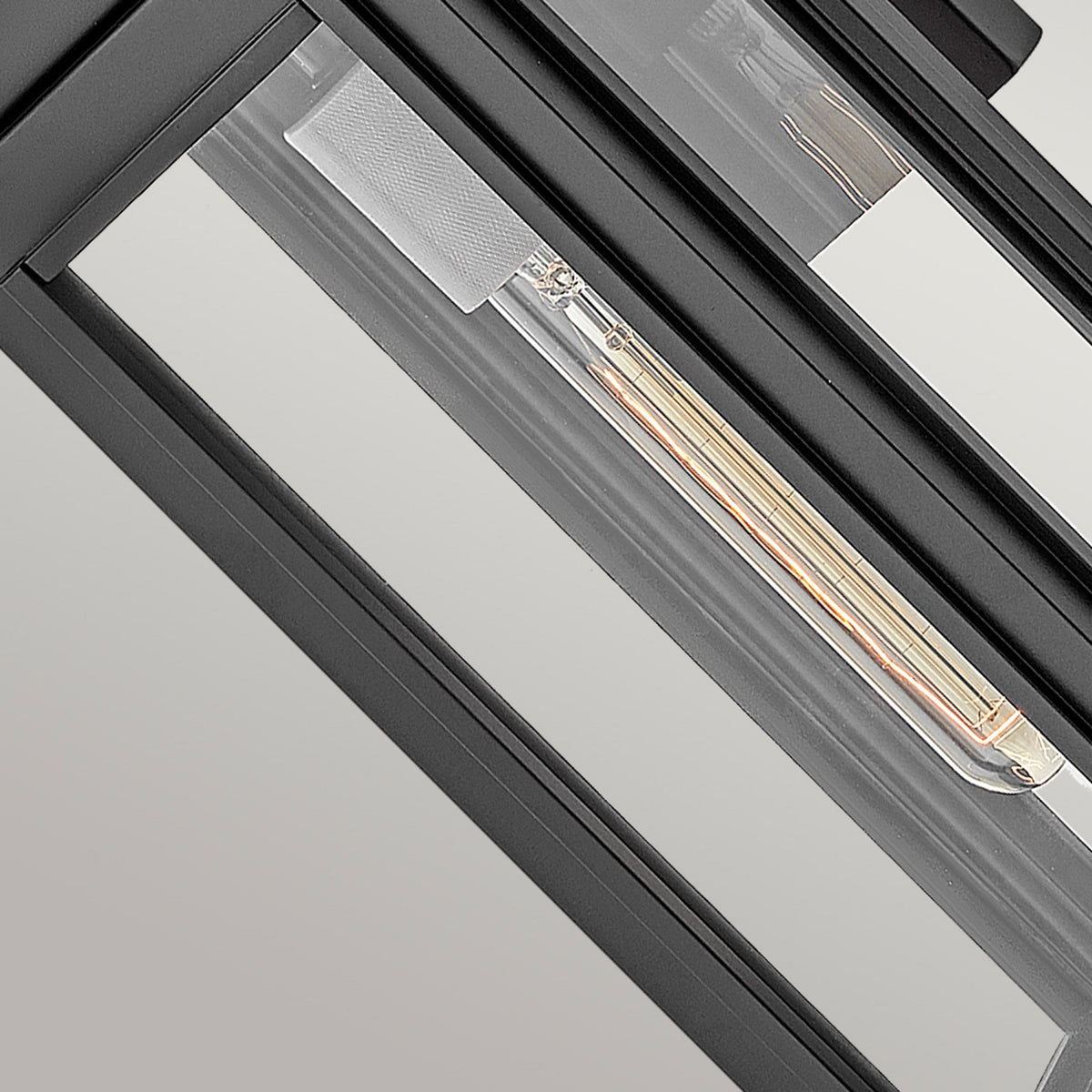 Sag Harbor IP44 Exterior Small Wall Light in Black with Clear Class