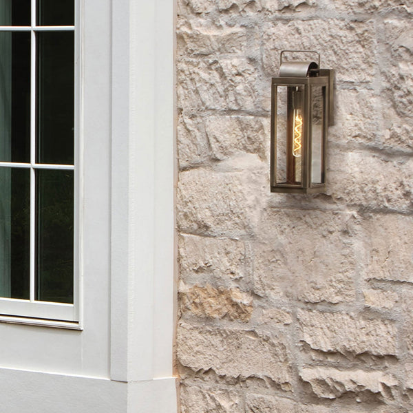 Sag Harbor IP44 Exterior Small Wall Light in Burnished Bronze with Clear Class