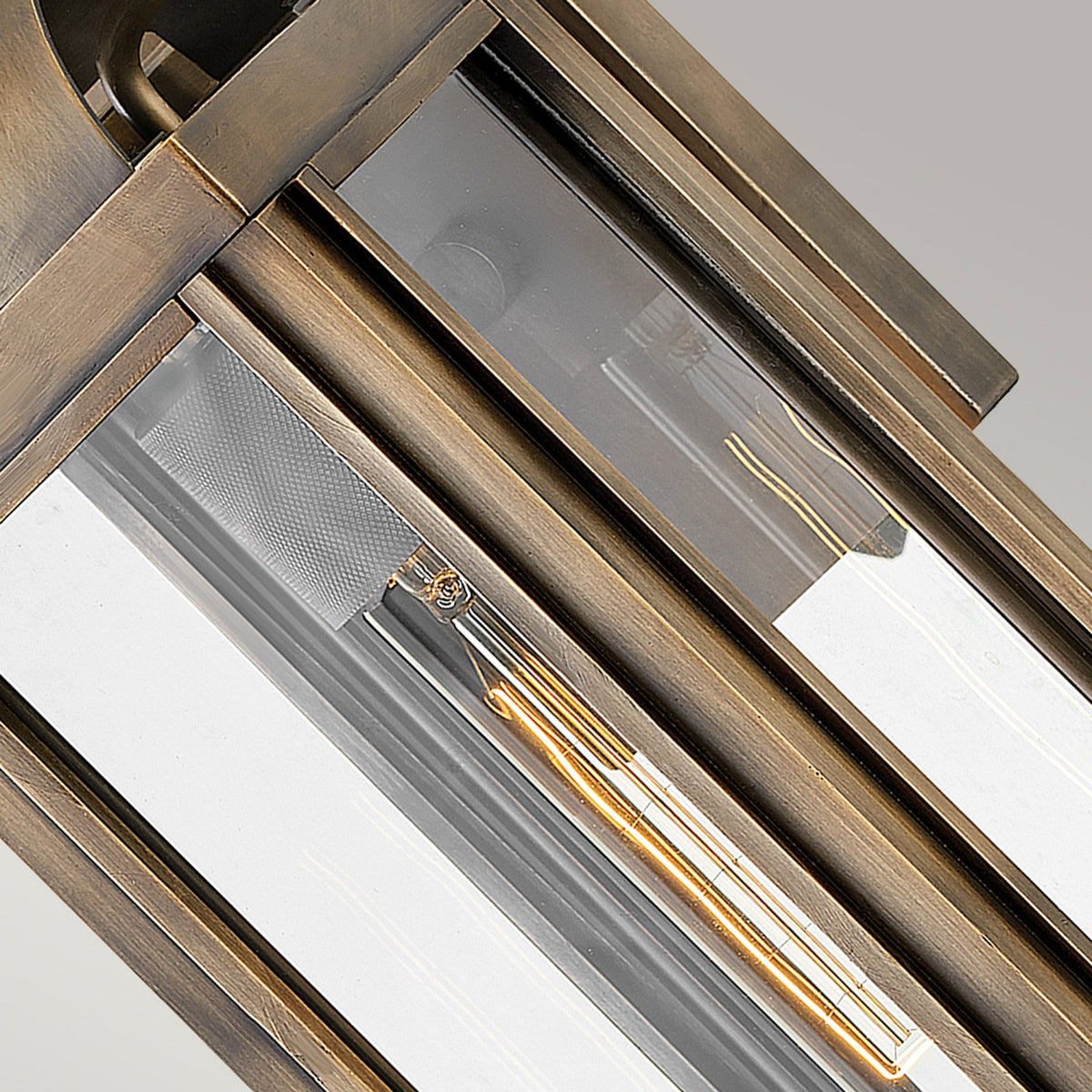 Sag Harbor IP44 Exterior Small Wall Light in Burnished Bronze with Clear Class