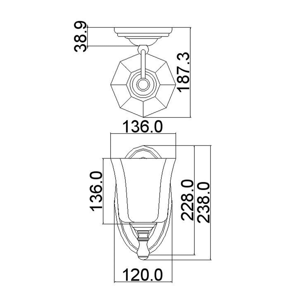 Shelly IP44 Bathroom Wall Light in Polished Chrome with Fluted Opal Glass Shade