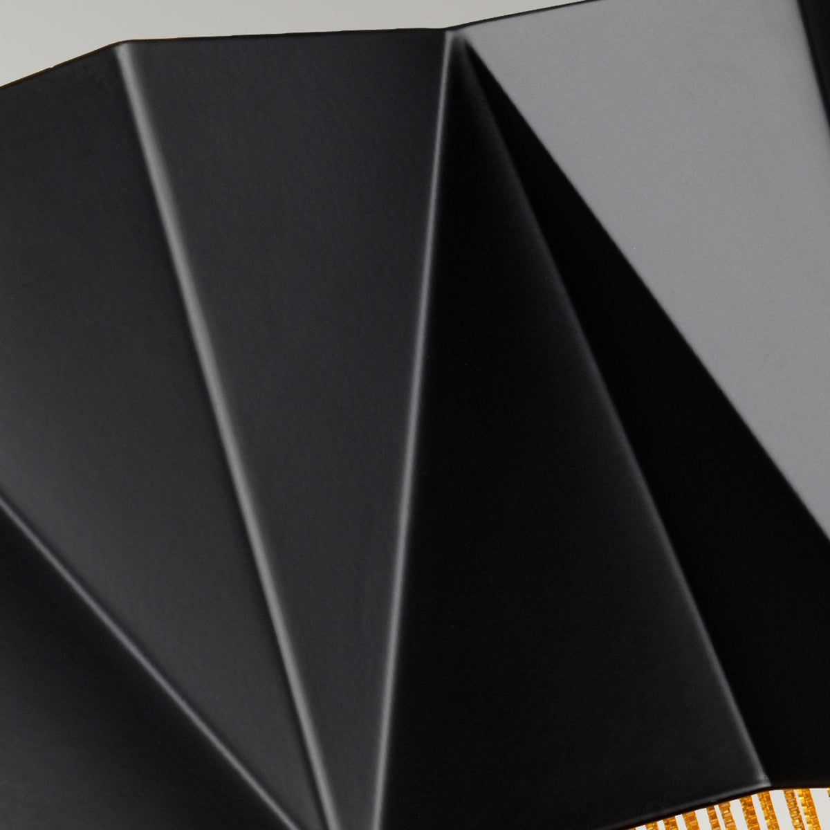 Zuma Geometric Wall Light in Satin Black with Fine Gold Jeweller's Chain