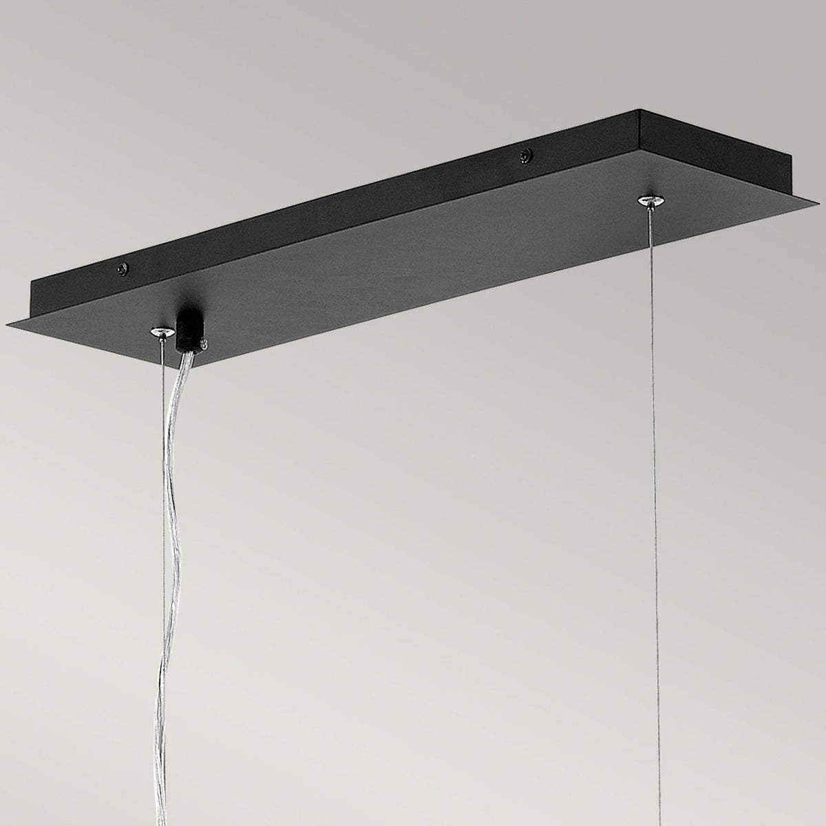 Zuma Geometric Linear Pendant in Satin Black with Fine Gold Jeweller's Chain