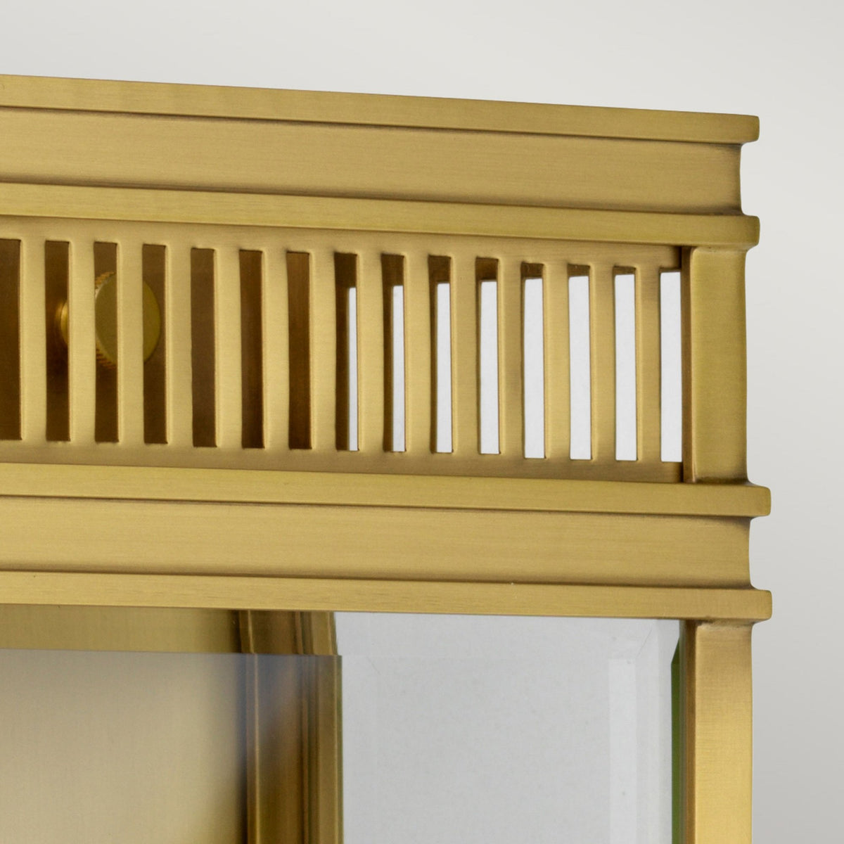 Holborn IP44 Exterior Medium Half Lantern Wall Light in Brushed Brass