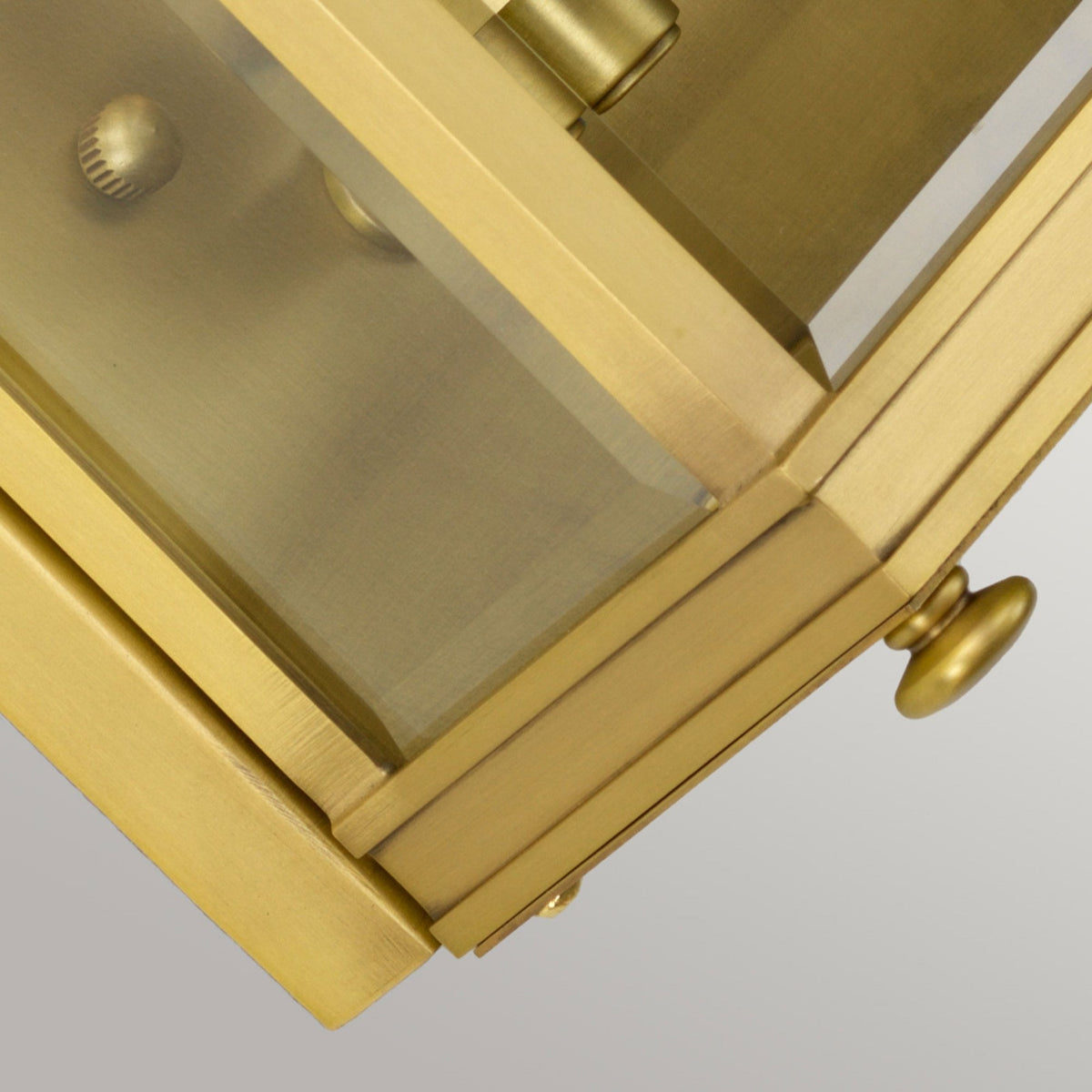 Holborn IP44 Exterior Medium Half Lantern Wall Light in Brushed Brass