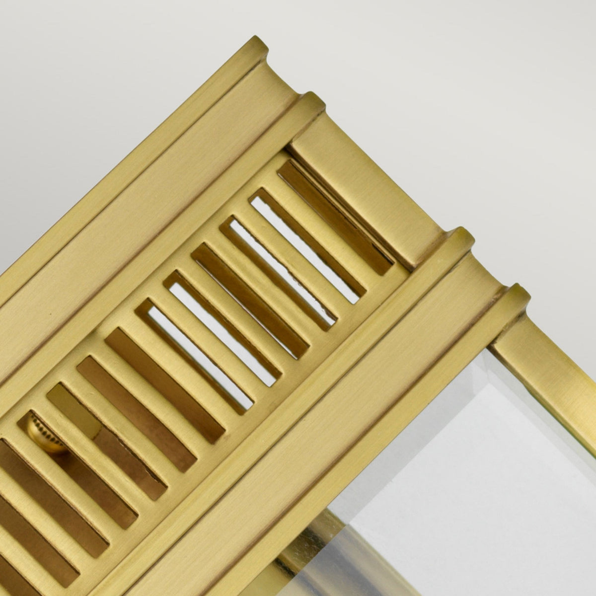 Holborn IP44 Exterior Small Half Lantern Wall Light in Brushed Brass