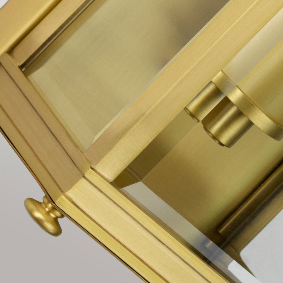 Holborn IP44 Exterior Small Half Lantern Wall Light in Brushed Brass
