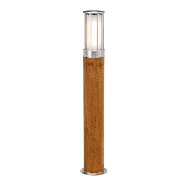 Hornsea Coastal IP55 Bollard Light in Teak and Marine Grade 316 Stainless Steel