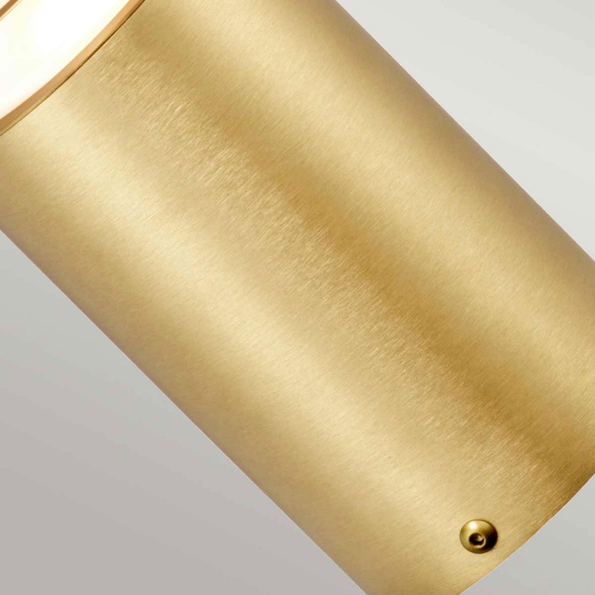 New Brighton Coastal IP55 Solid Brass Mini Bollard Light in Brushed Brass Finish