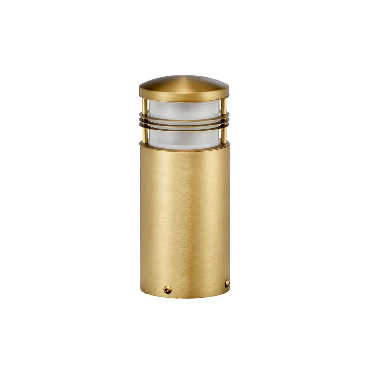 New Brighton Coastal IP55 Solid Brass Mini Bollard Light in Brushed Brass Finish