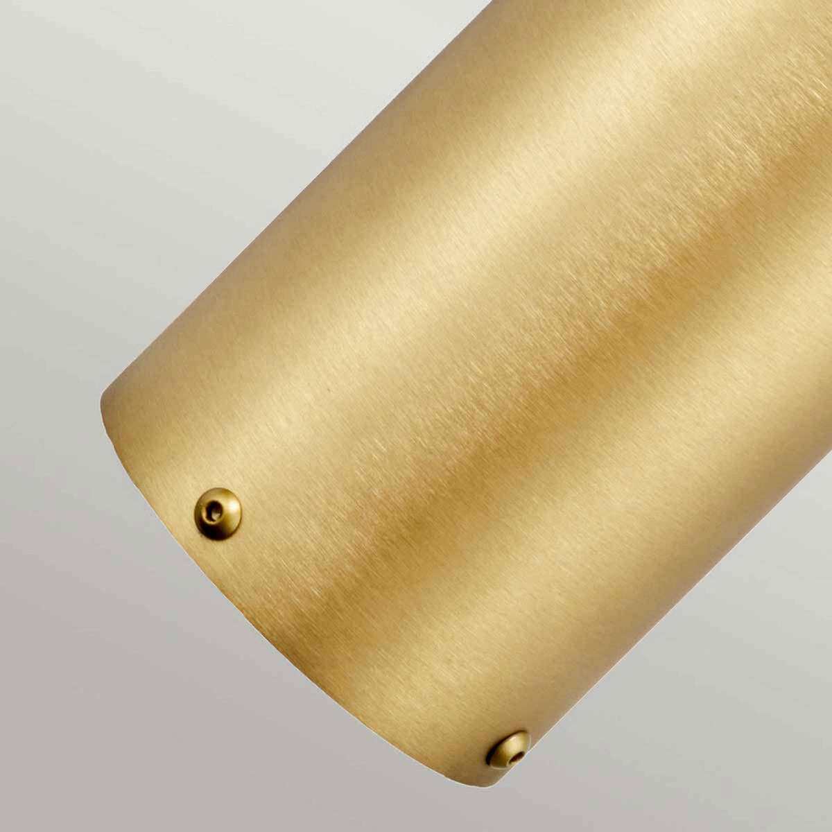 New Brighton Coastal IP55 Solid Brass Mini Bollard Light in Brushed Brass Finish