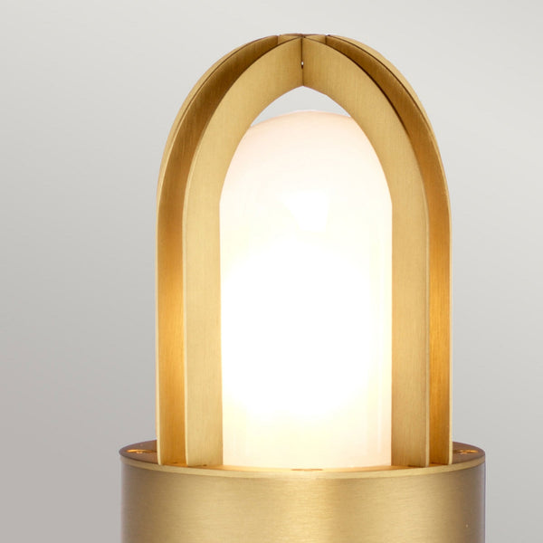 Paignton Coastal IP55 Solid Brass Bollard Light in Brushed Brass Finish