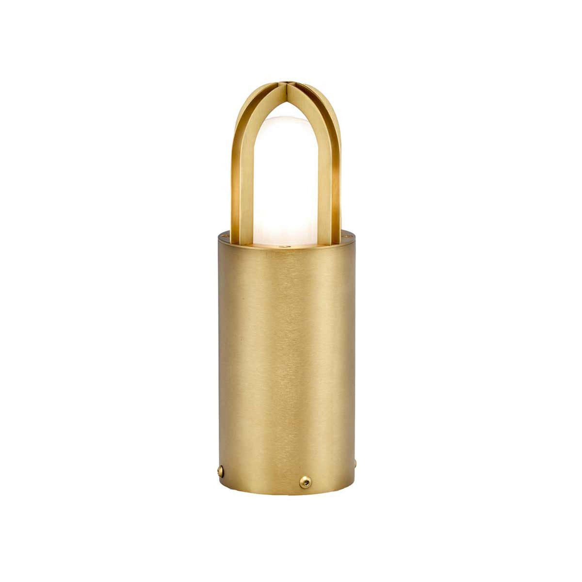 Paignton Coastal IP55 Solid Brass Mini Bollard Light in Brushed Brass Finish