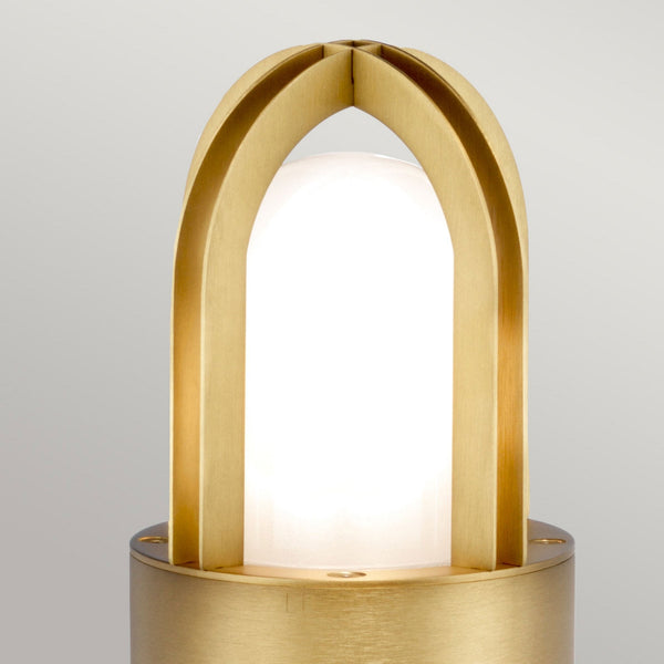 Paignton Coastal IP55 Solid Brass Mini Bollard Light in Brushed Brass Finish