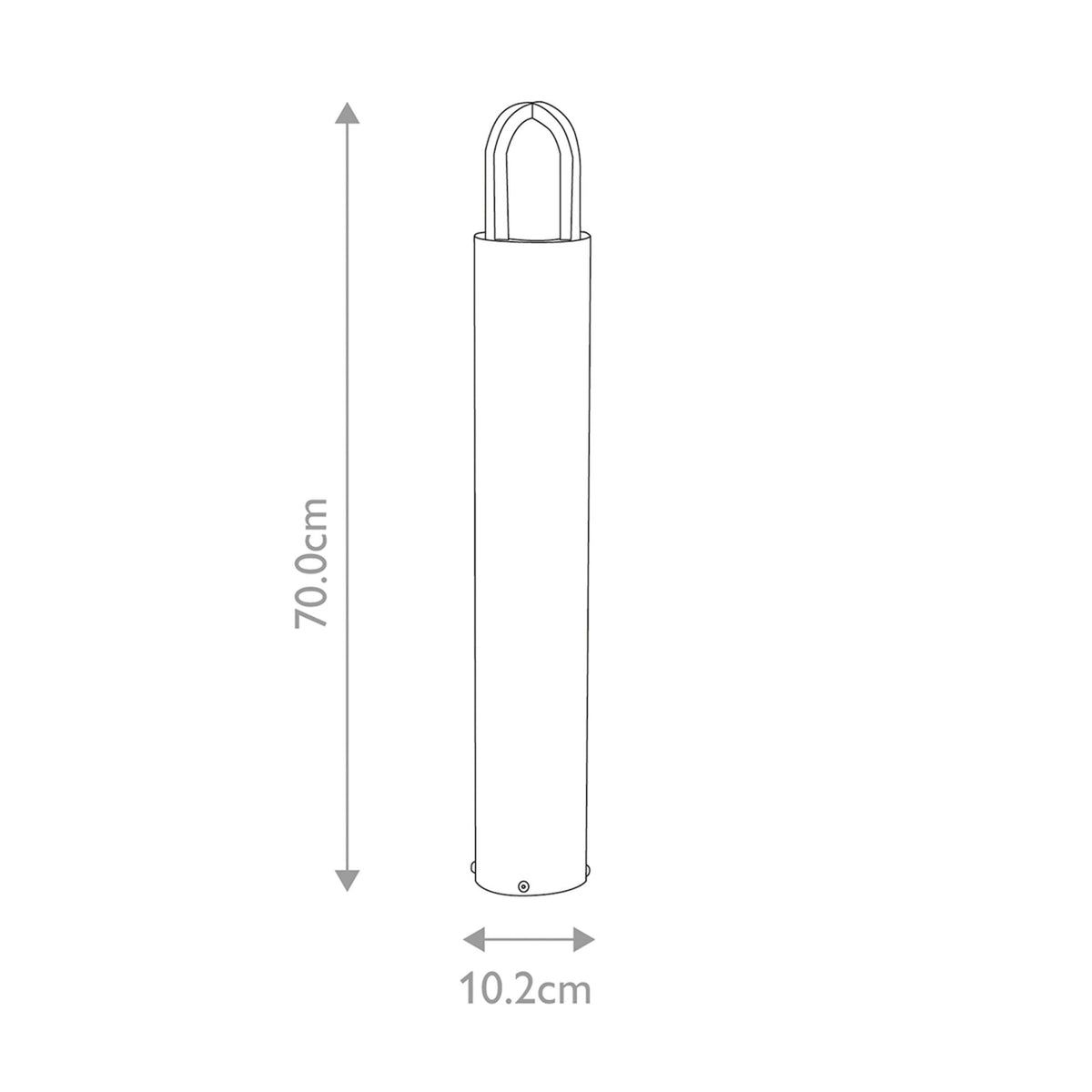 Paignton IP55 Coastal 316 Marine Grade Stainless Steel Bollard Light