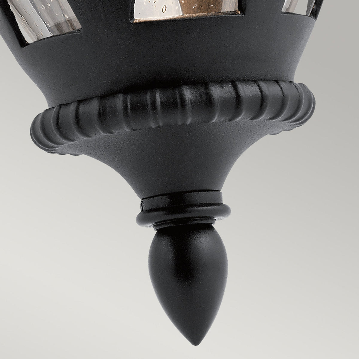 Admirals Cove Coastal Large Wall Light in Textured Black with Clear Seeded Glass