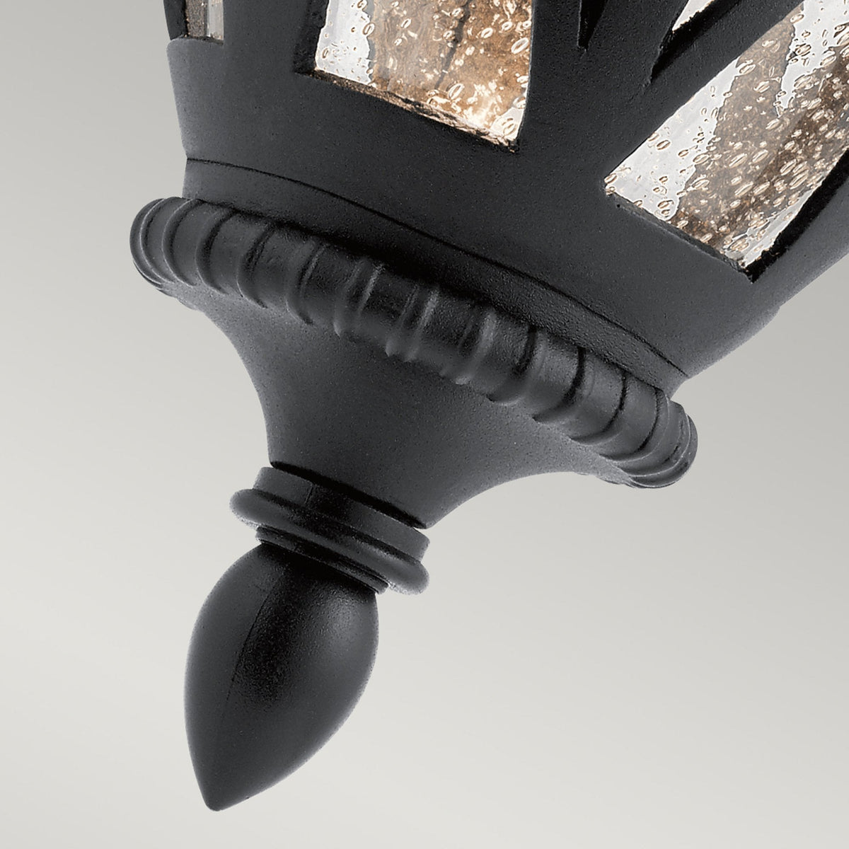 Admirals Cove Coastal Medium Wall Light in Textured Black with Clear Seeded Glass