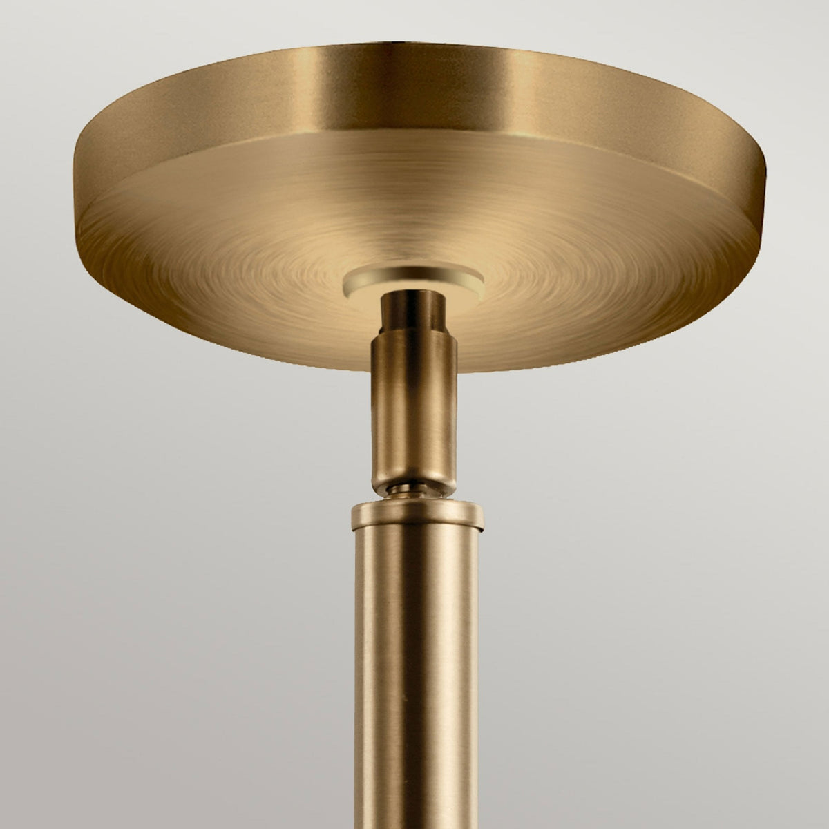 Aivian Single Drop Dual Mount Pendant or Semi Flush Light in Weathered Brass