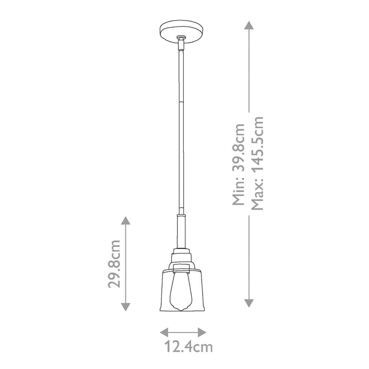 Aivian Single Drop Dual Mount Pendant or Semi Flush Light in Weathered Brass