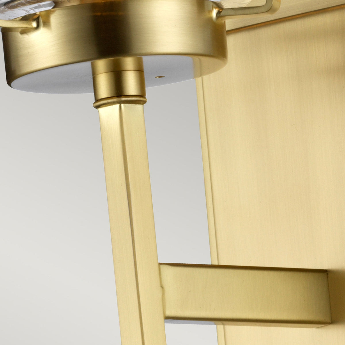 Alton IP44 Bathroom Wall Light in Brushed Brass with Clear Seeded Glass Diffuser