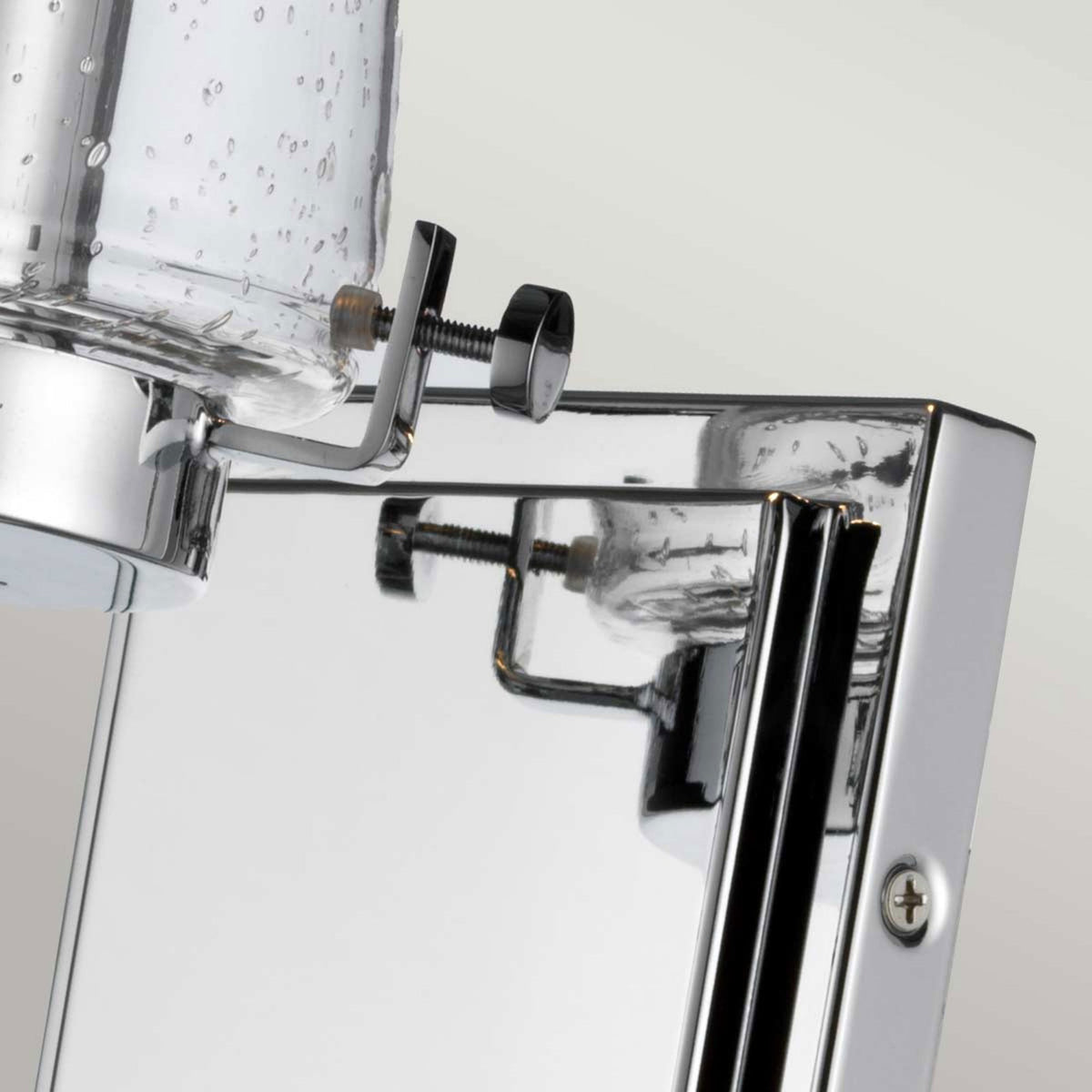 Alton IP44 Bathroom Wall Light in Chrome with Clear Seeded Glass Diffuser