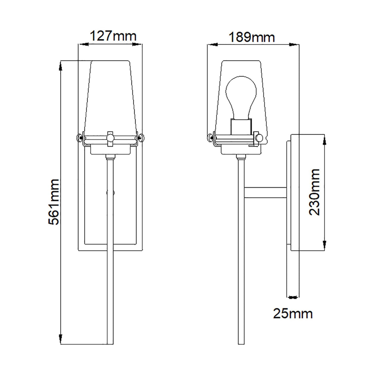 Alton IP44 Bathroom Wall Light in Chrome with Clear Seeded Glass Diffuser