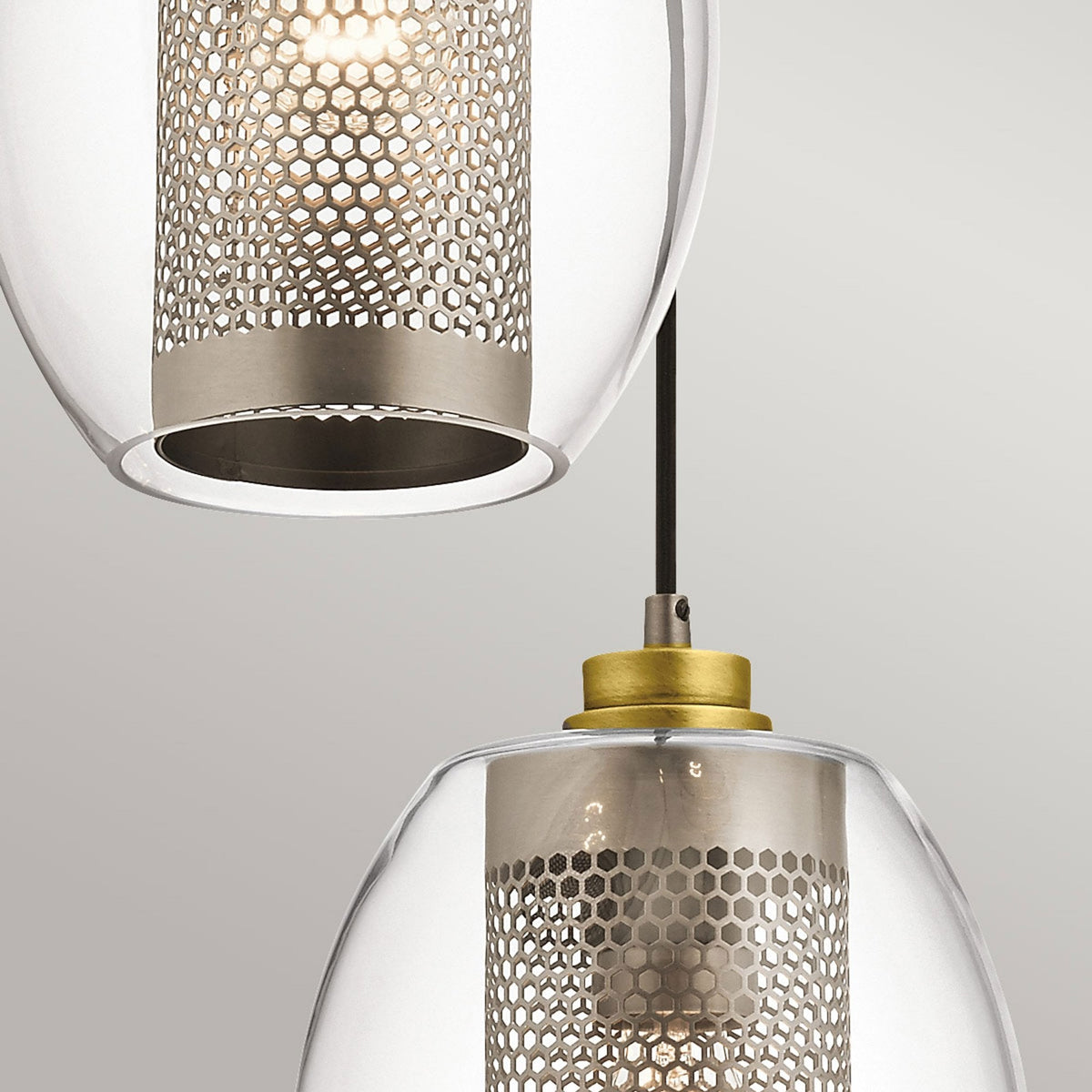 Asher II Triple Drop Cluster Pendant in Antique Pewter