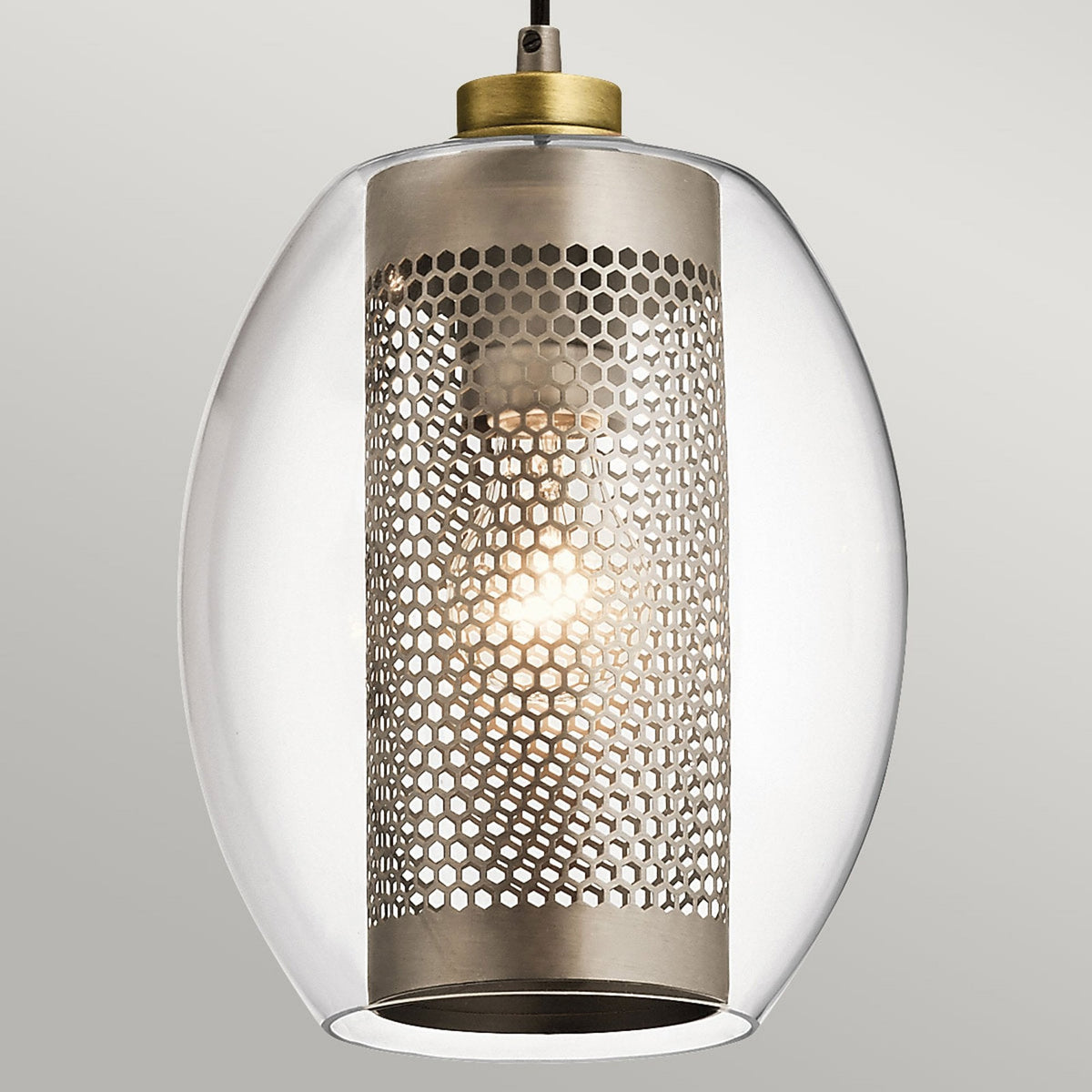 Asher II Triple Drop Linear Pendant in Antique Pewter