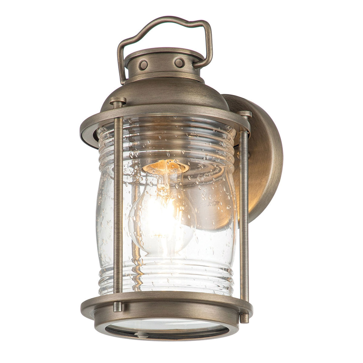 Ashland Bay Small Outdoor Wall Lantern in Burnished Bronze