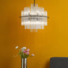 Lukas Pendant In Satin Black & Clear Glass