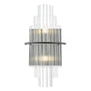 Lukas Wall Light In Satin Black & Clear Glass