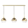 Lycia Linear Pendant In Gold With Ombre Gold Glass Shades