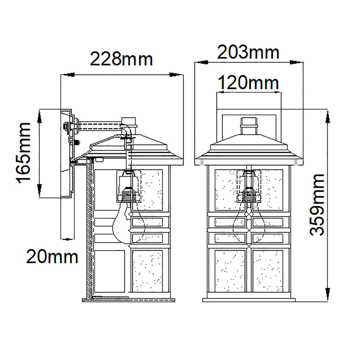 Beacon Square Coastal Medium Wall Lantern in Olde Bronze