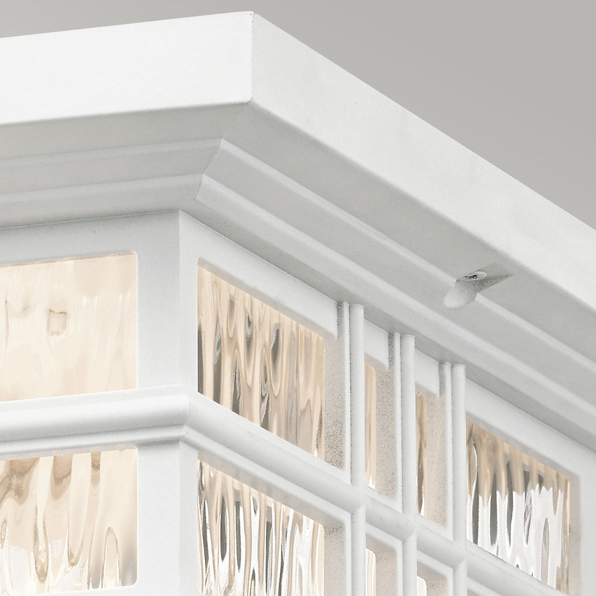 Beacon Square Coastal Flush Ceiling Light in White