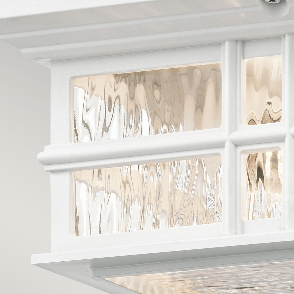 Beacon Square Coastal Flush Ceiling Light in White